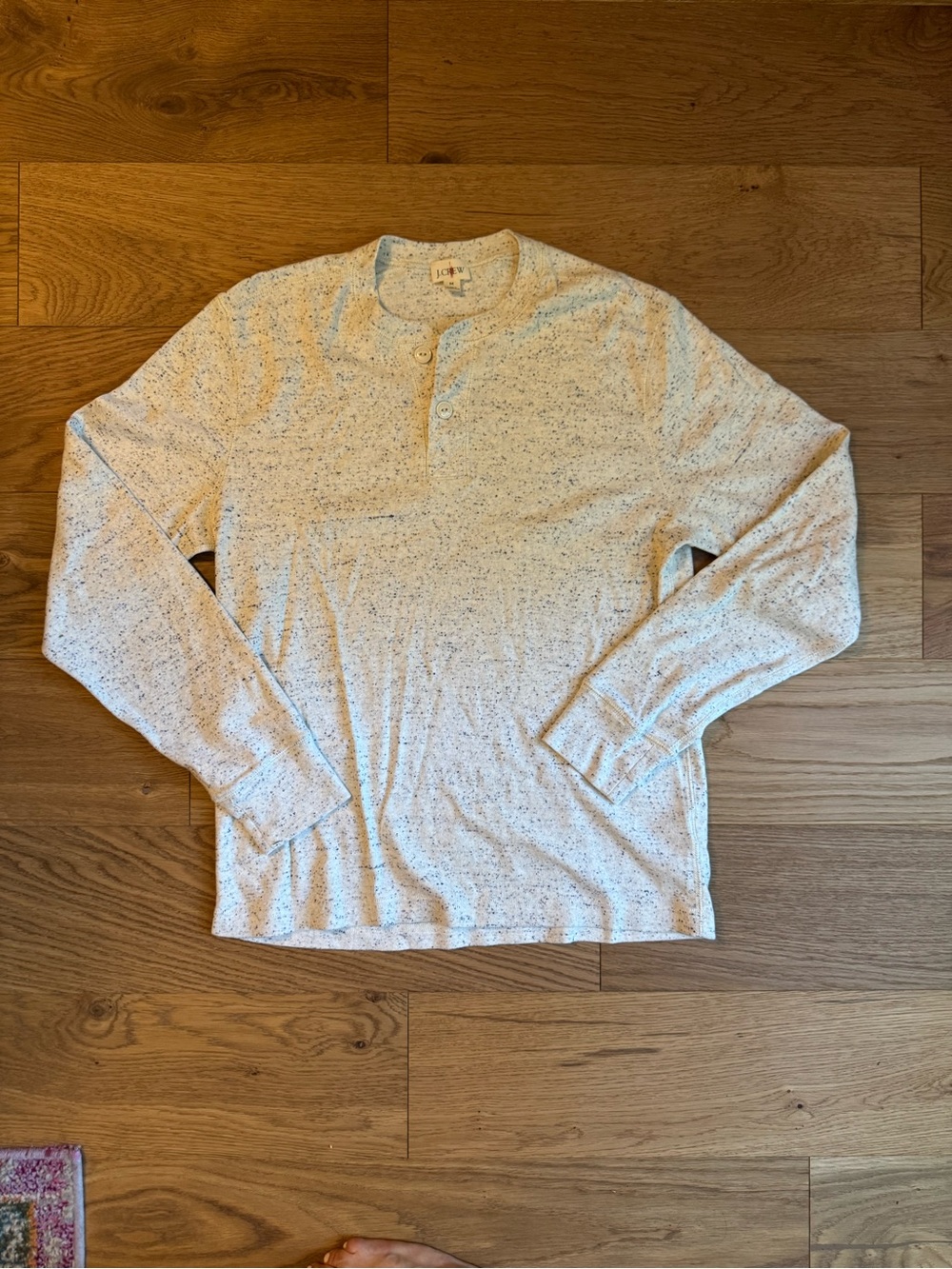 J Crew Oarsman  Long Sleeve Henley Shirt Medium Vintage Jersey Cotton Casual